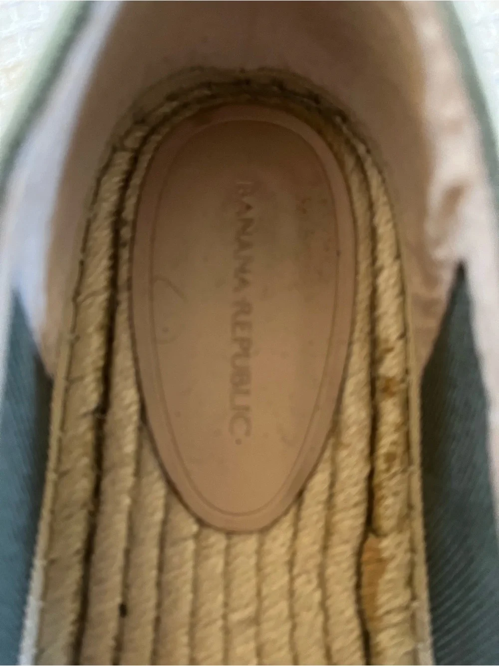 Banana Republic Olive Green Canvas Espadrilles
